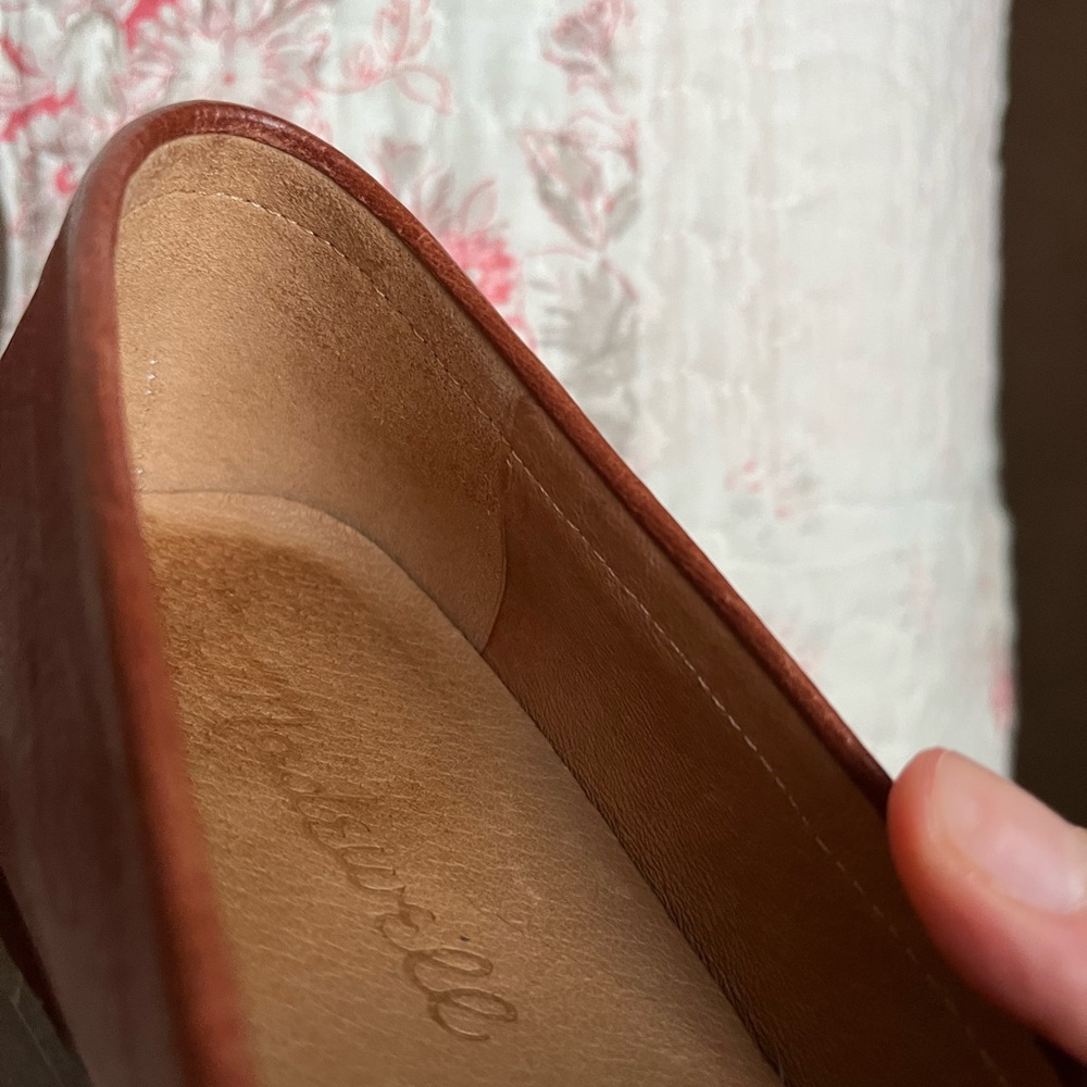 Madewell Women's Leather Loafers in Cognac Brown - Picture 9 of 10